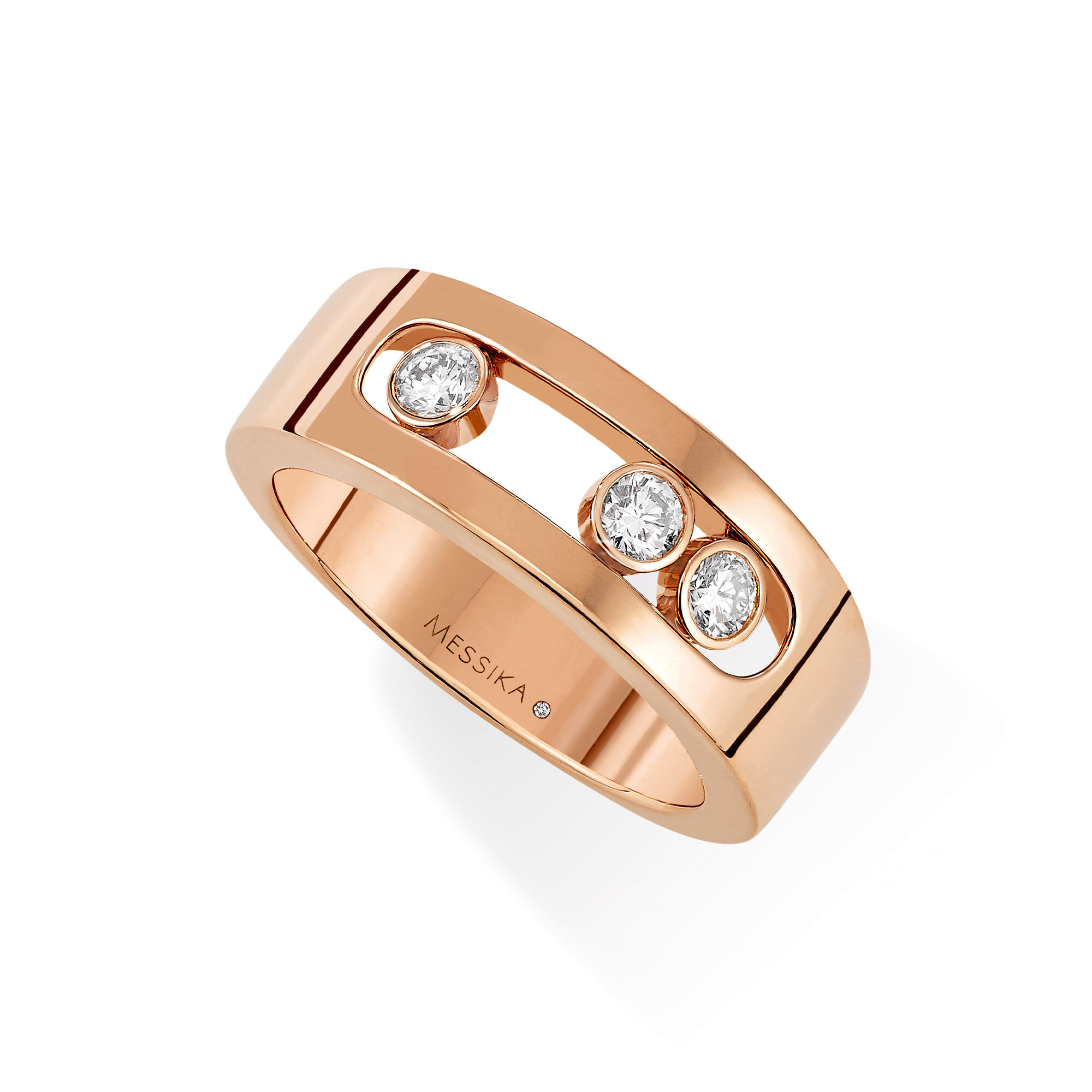 Messika Move Joaillerie Small Rose Gold and Diamond Ring